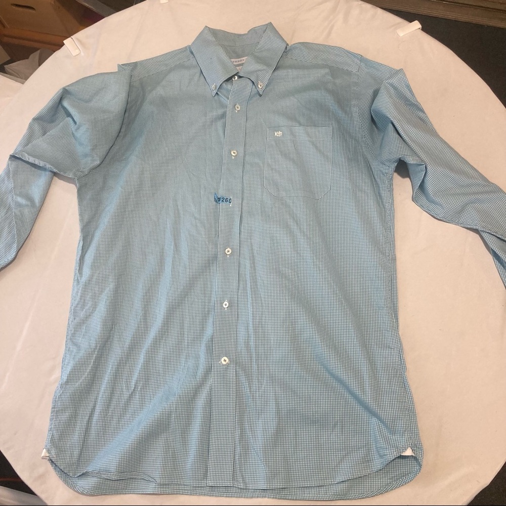 Southern Tide Light Blue Check Button-Down Shirt